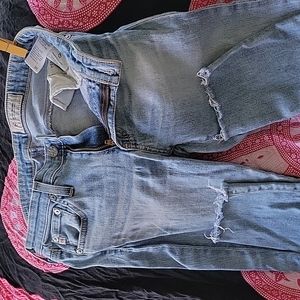 AG Adriano-ED denim legging ankle size 26r raw hem